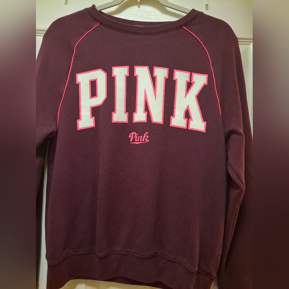 PINK crew neck, size S, purple